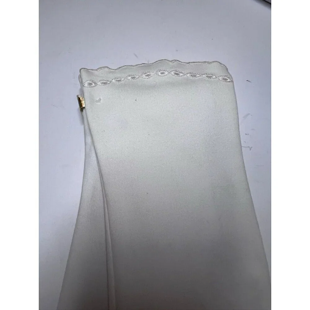 White Martinis Gloves Vintage Flowers Small